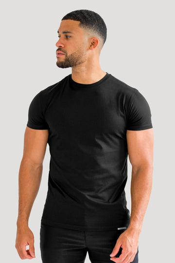 THE MERCERISED T-SHIRT - BLACK