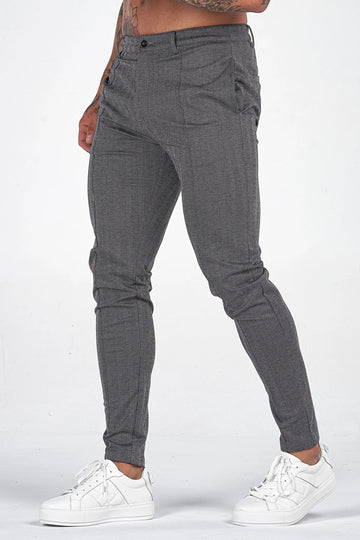 THE CHEVRON TROUSERS - DARK GREY