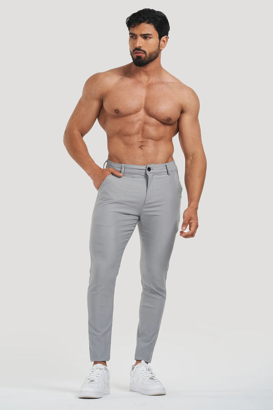 THE AVANI TROUSERS - LIGHT GREY