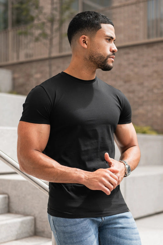 THE MERCERISED T-SHIRT - BLACK