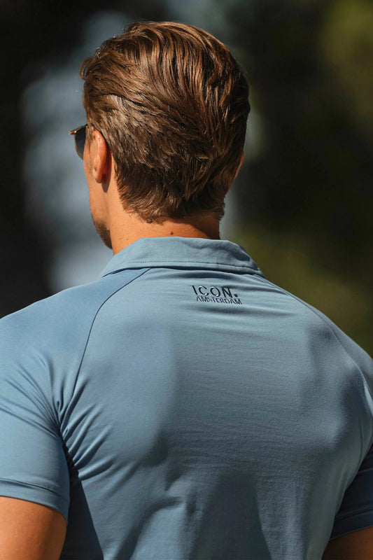 THE MUSCLE BUTTON POLO - CORONET BLUE