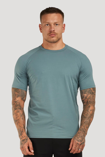 THE MUSCLE BASIC T-SHIRT - MARINE BLUE