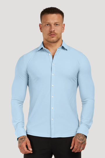 THE ATHLETIC STRETCH SHIRT - BABY BLUE