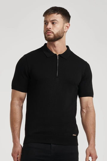 THE VIDA - SHORTSLEEVE POLO - BLACK