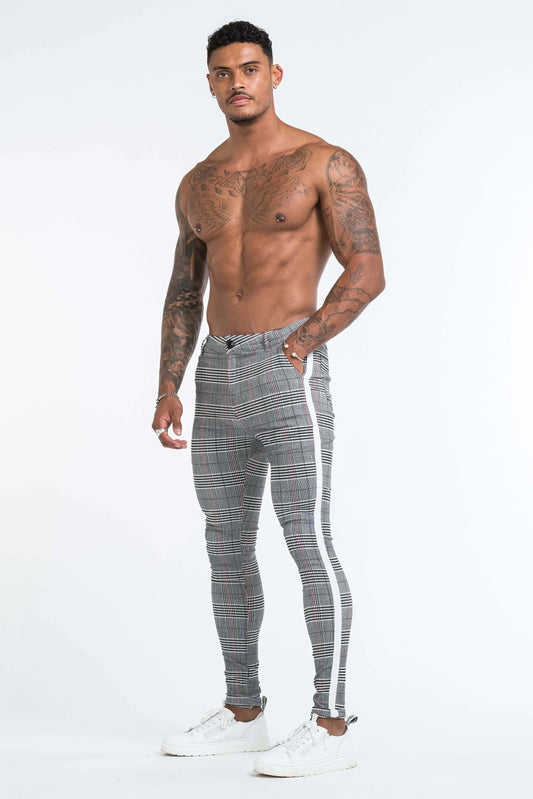 THE VIERA TROUSERS - GREY/WHITE